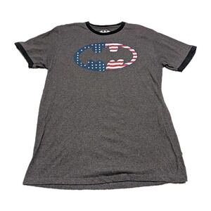 DC Comics Batman Logo/American Flag Men's Mashup Short Sleeve Tee Size L